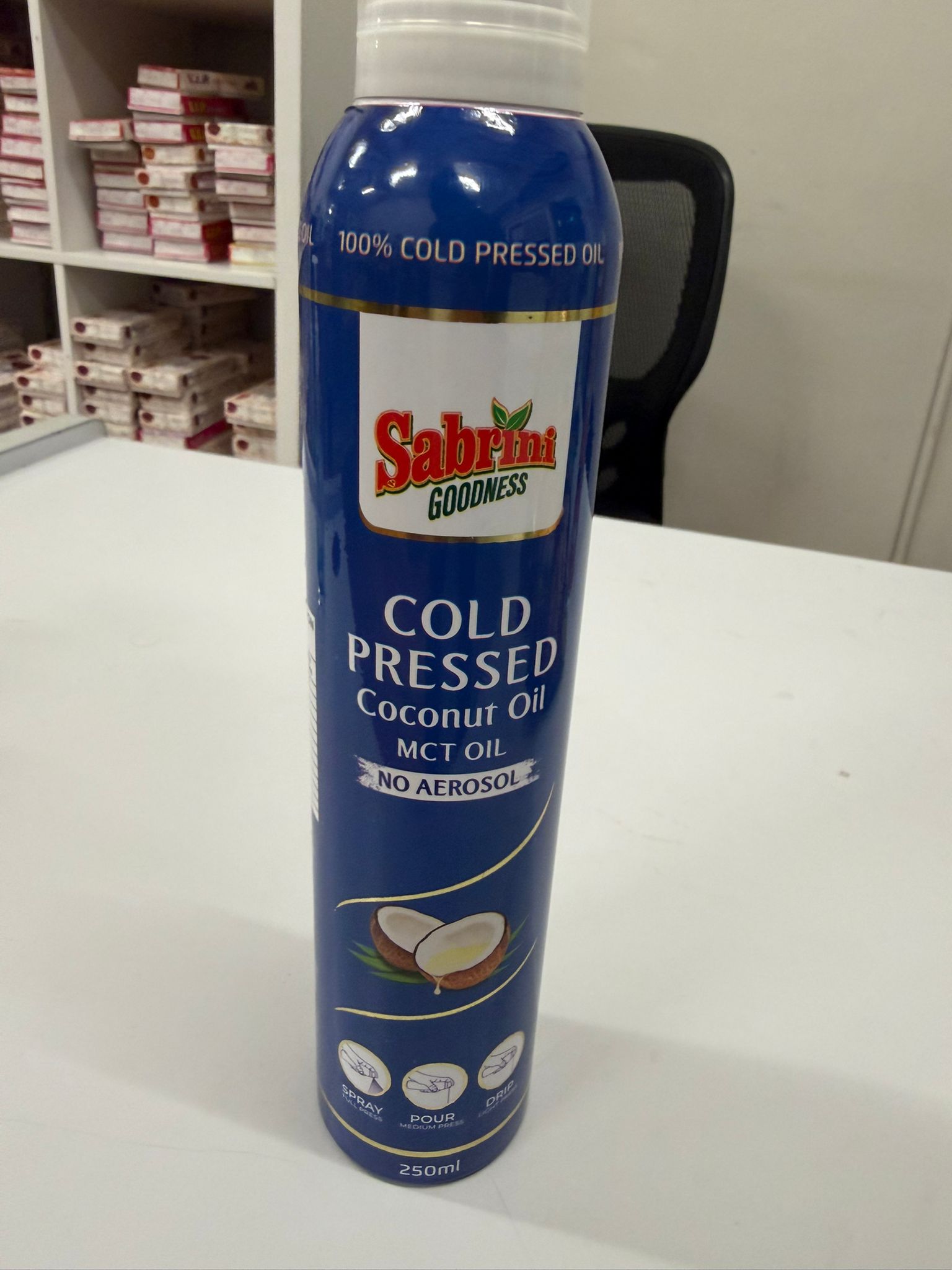 SABRINI COLD PRESSED COCONUT OIL SPRAY 250 ML