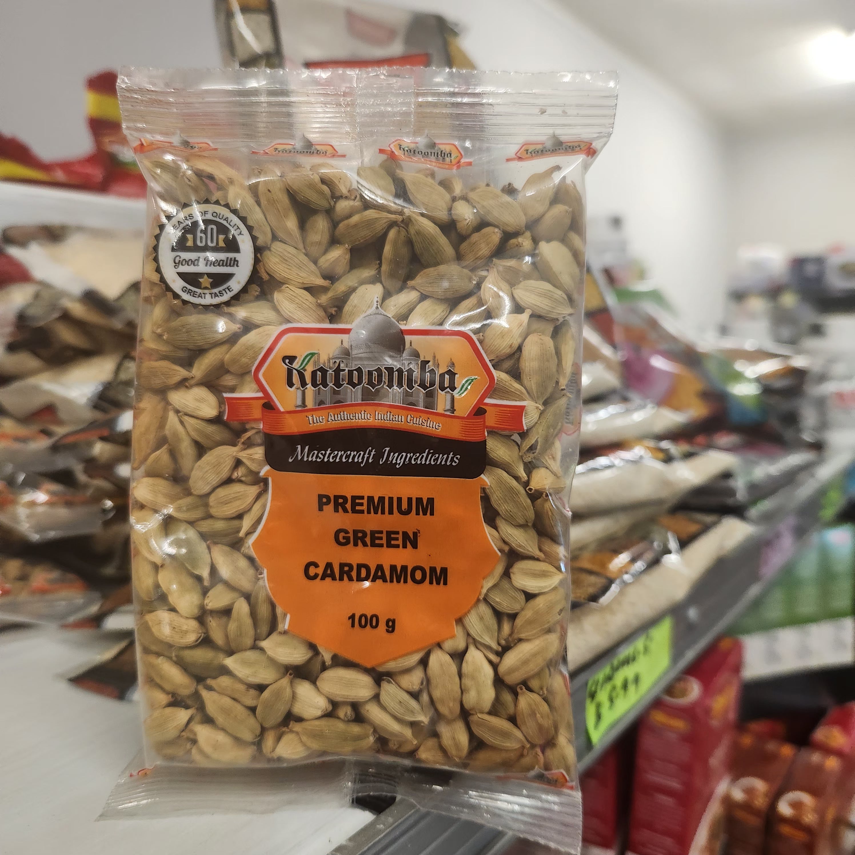 KATOOMBA GREEN CARDMOOM WHOLE 100GM