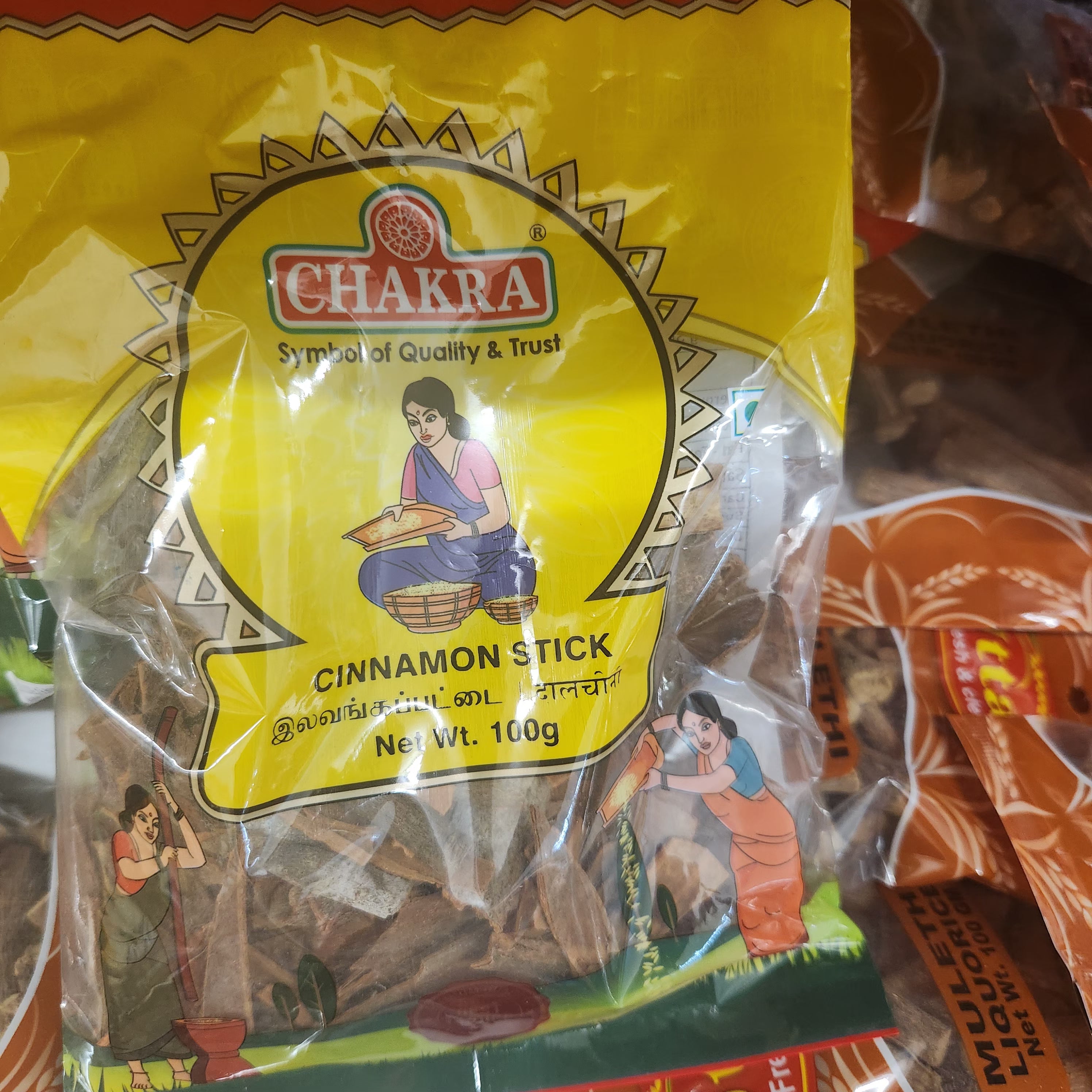 CHAKRA CINNAMON STICKS 100GM