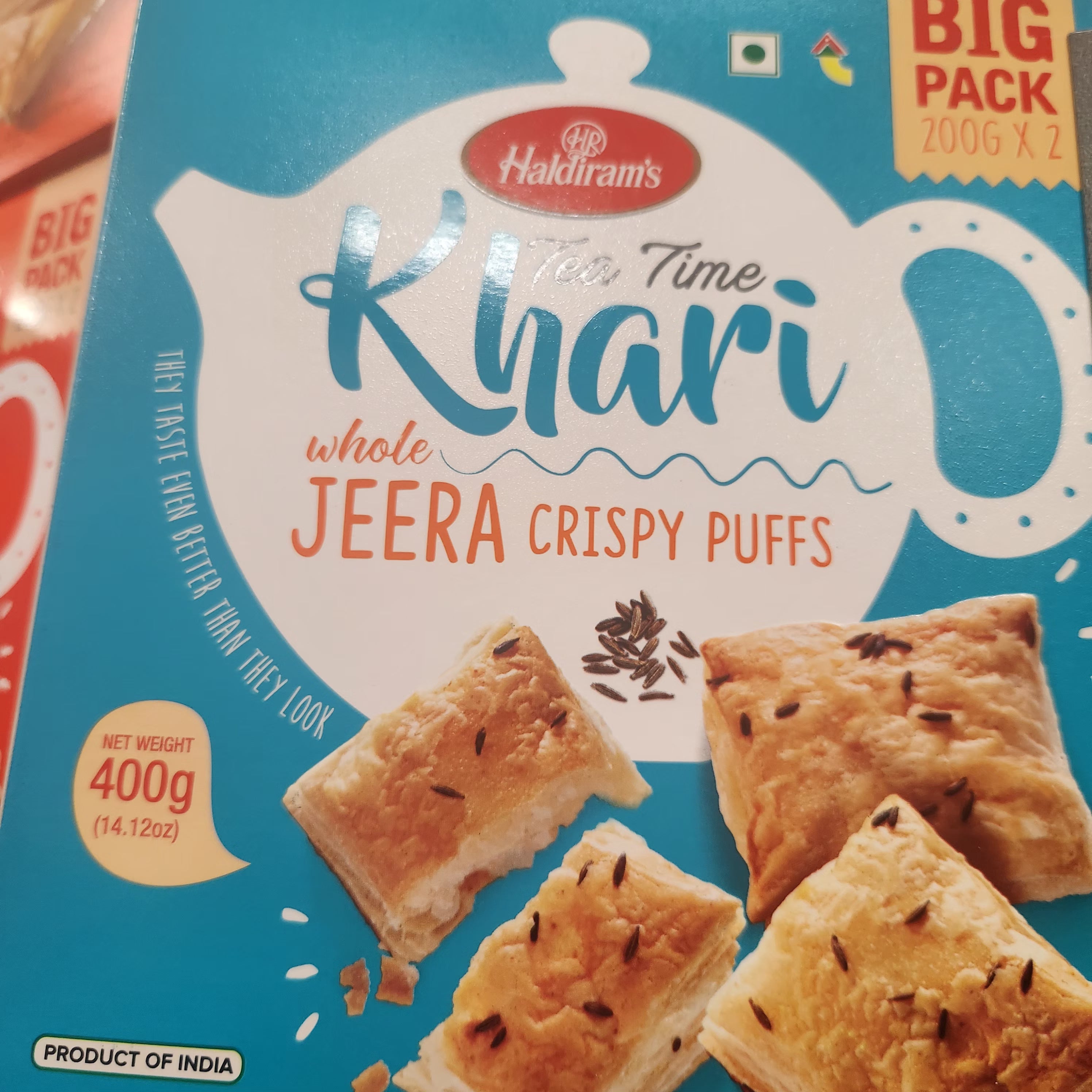 HALDIRAM KHARI JEERA CRISPY PUFFS 400 GM