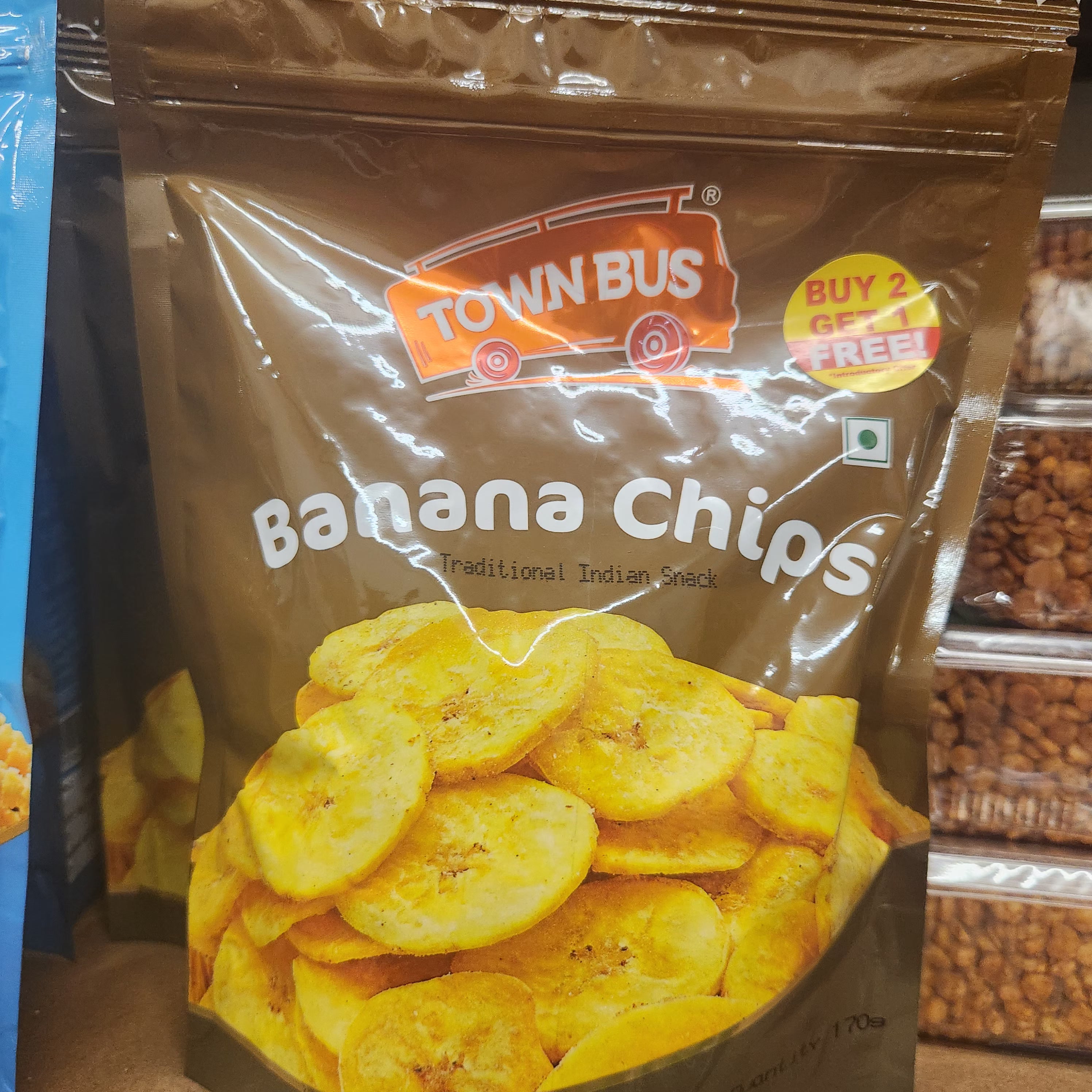 TOWN BUS BANANA CHIPS 340GM