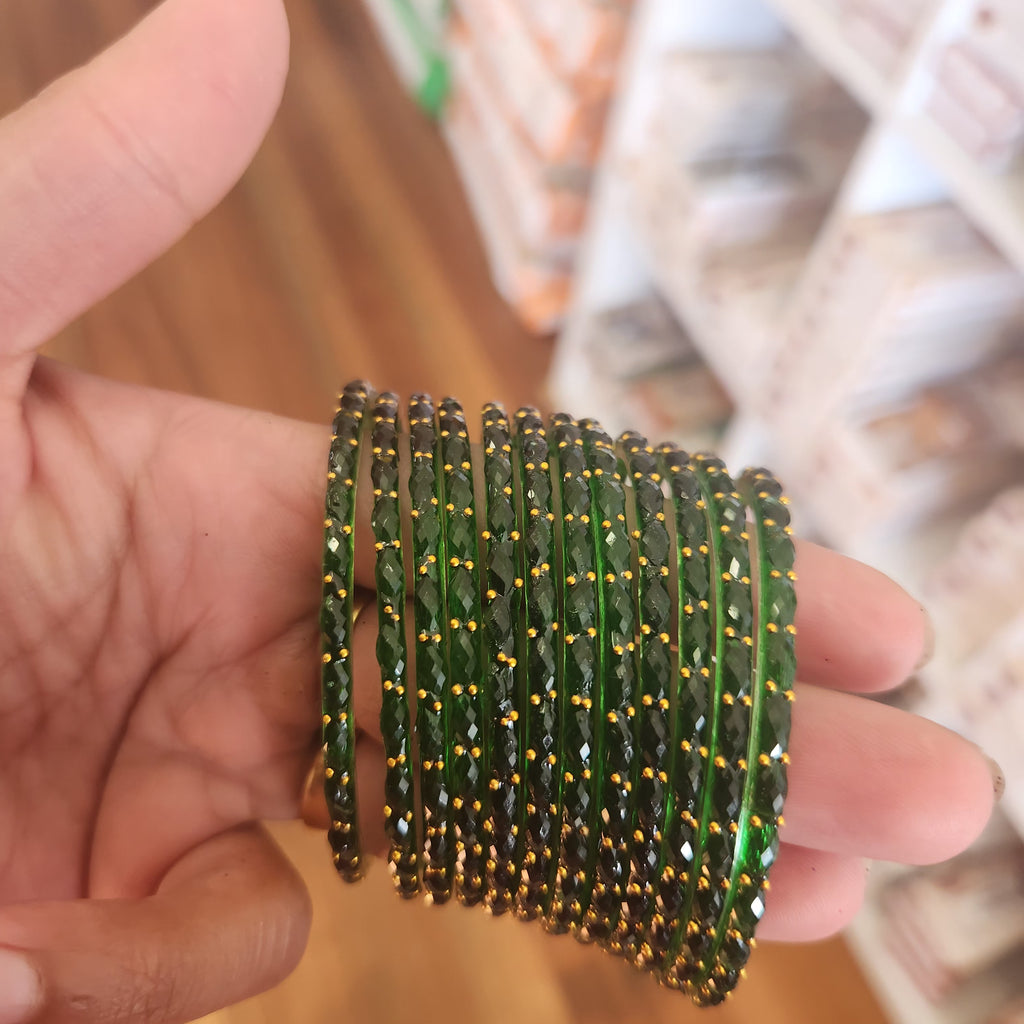 RAIN DROP GLASS BANGLES IN ALL SIZES ALL SIZE AVAILABE 2.2, 2.4, 2.6, 2.8