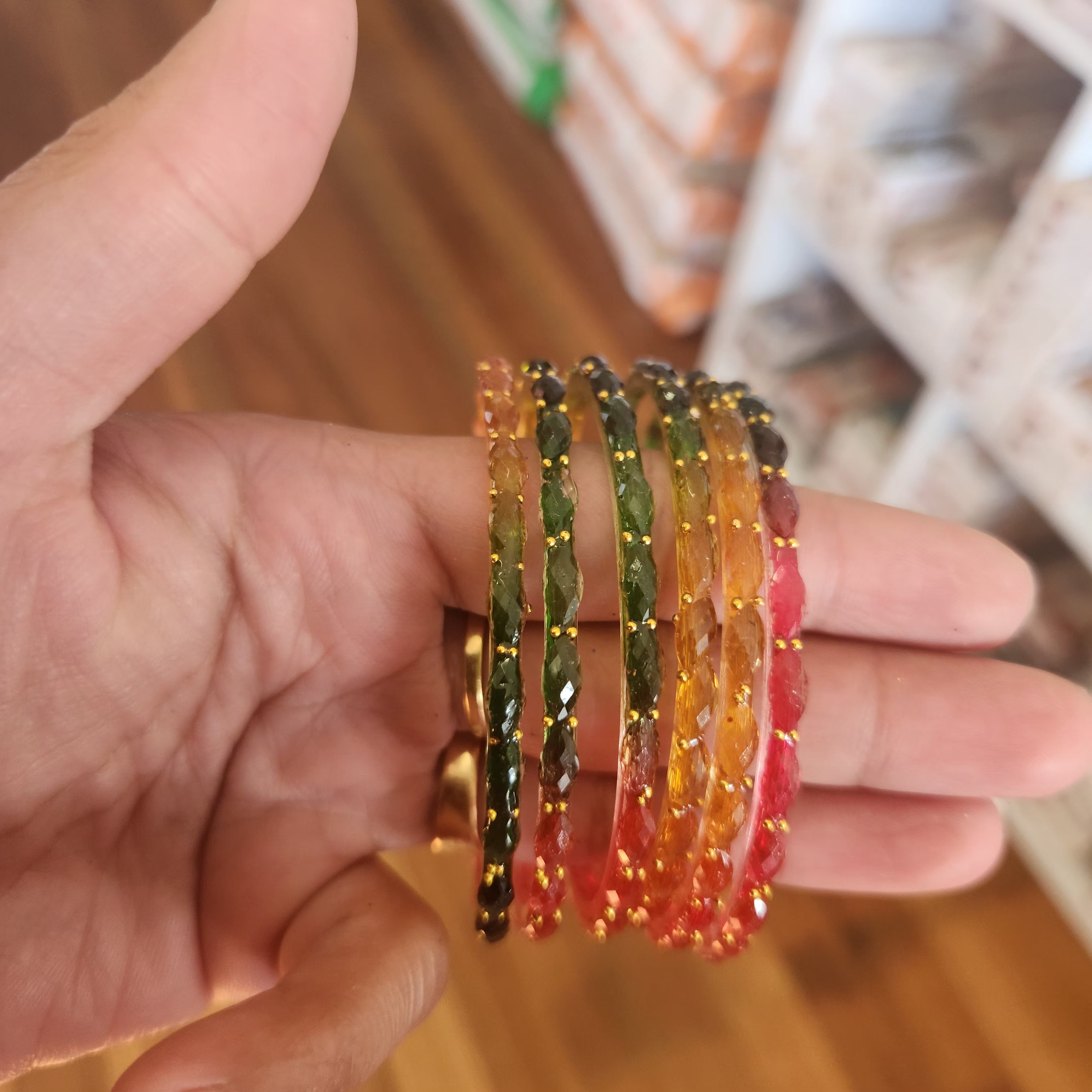 RAIN DROP GLASS BANGLES IN ALL SIZES ALL SIZE AVAILABE 2.2, 2.4, 2.6, 2.8