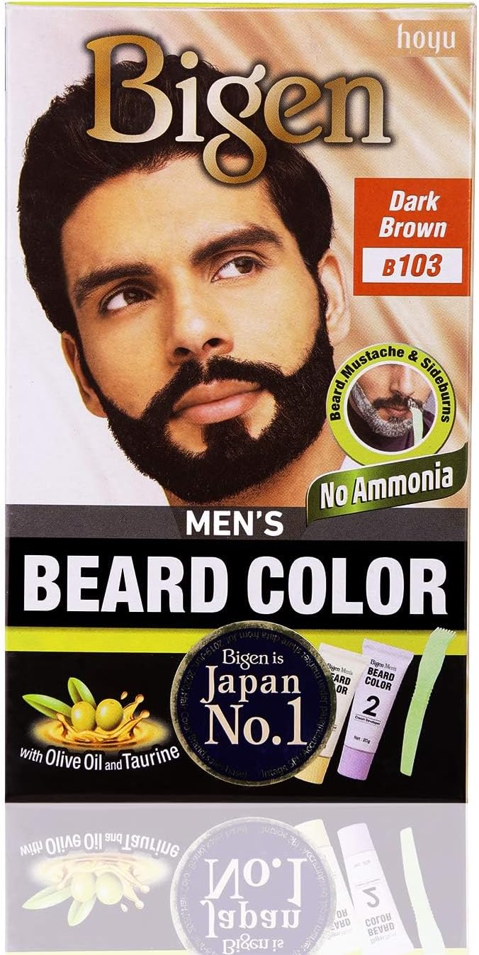 BIGEN BEARD COLOR NATURAL BLACK WITH NO AMMONIA 40 GM