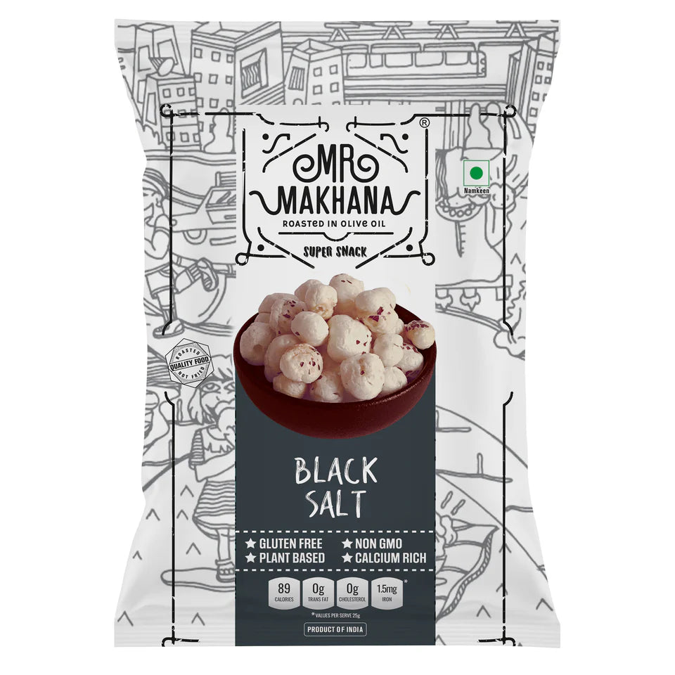 MR MAKHANA BLACK SALT 25 GM GLUTEN FREE