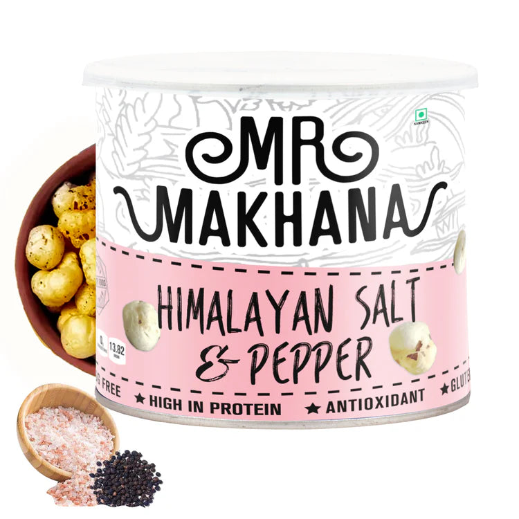 MR MAKHANA HIMALYAN SALT & PEPPER 25 GM GLUTEN FREE