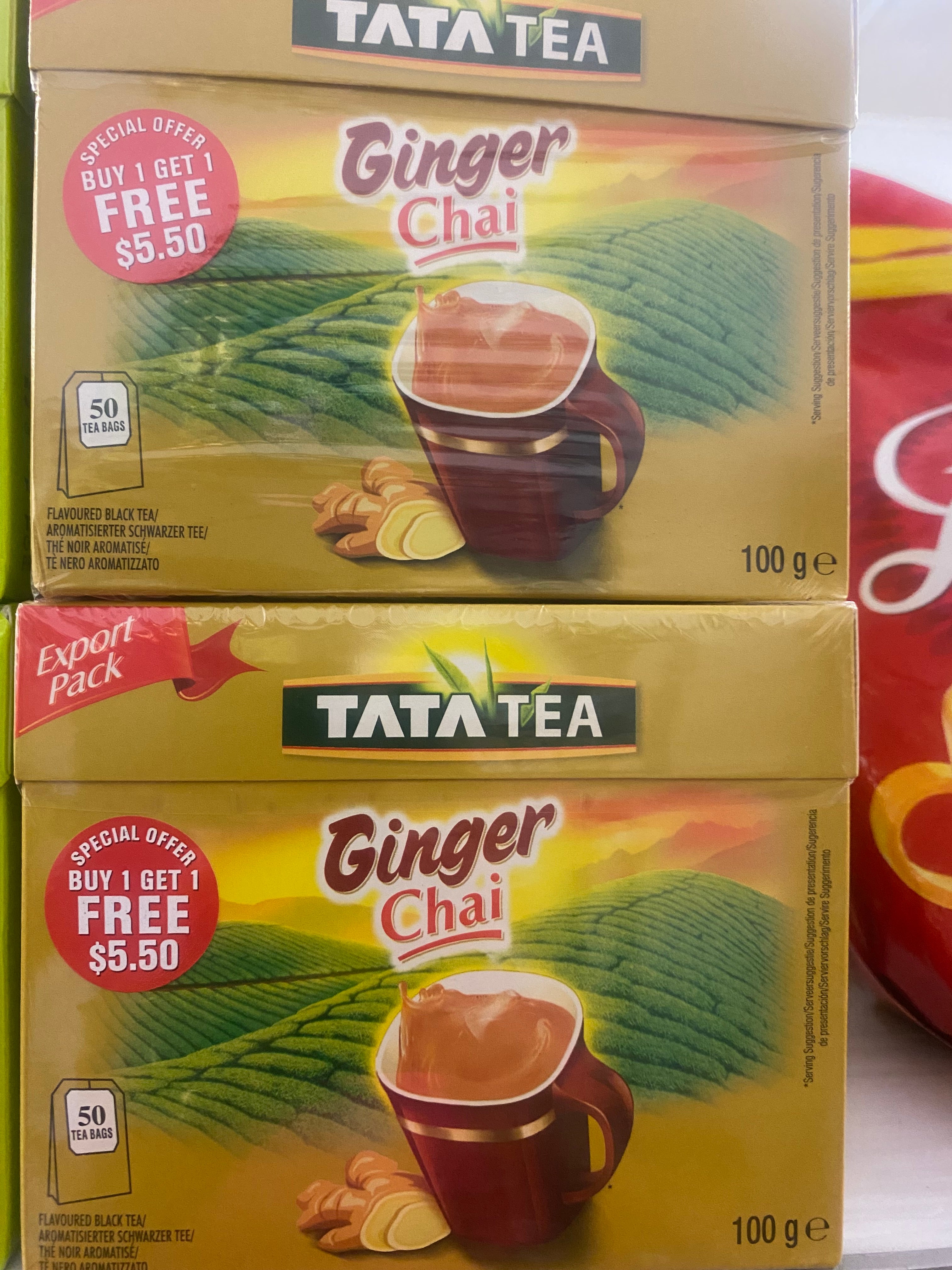 TATA TEA GINGER TEA BAGS 100 GM