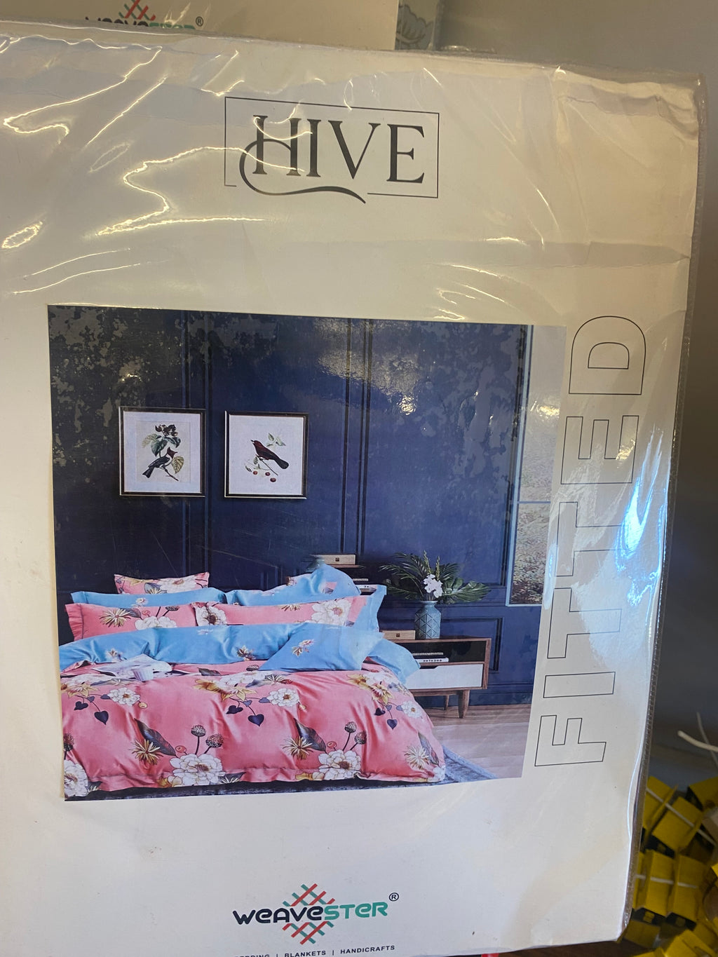 WEAVESTER  HIVE FITTED COTTON BEDSHEETS WITH 2 POLLOW CASES