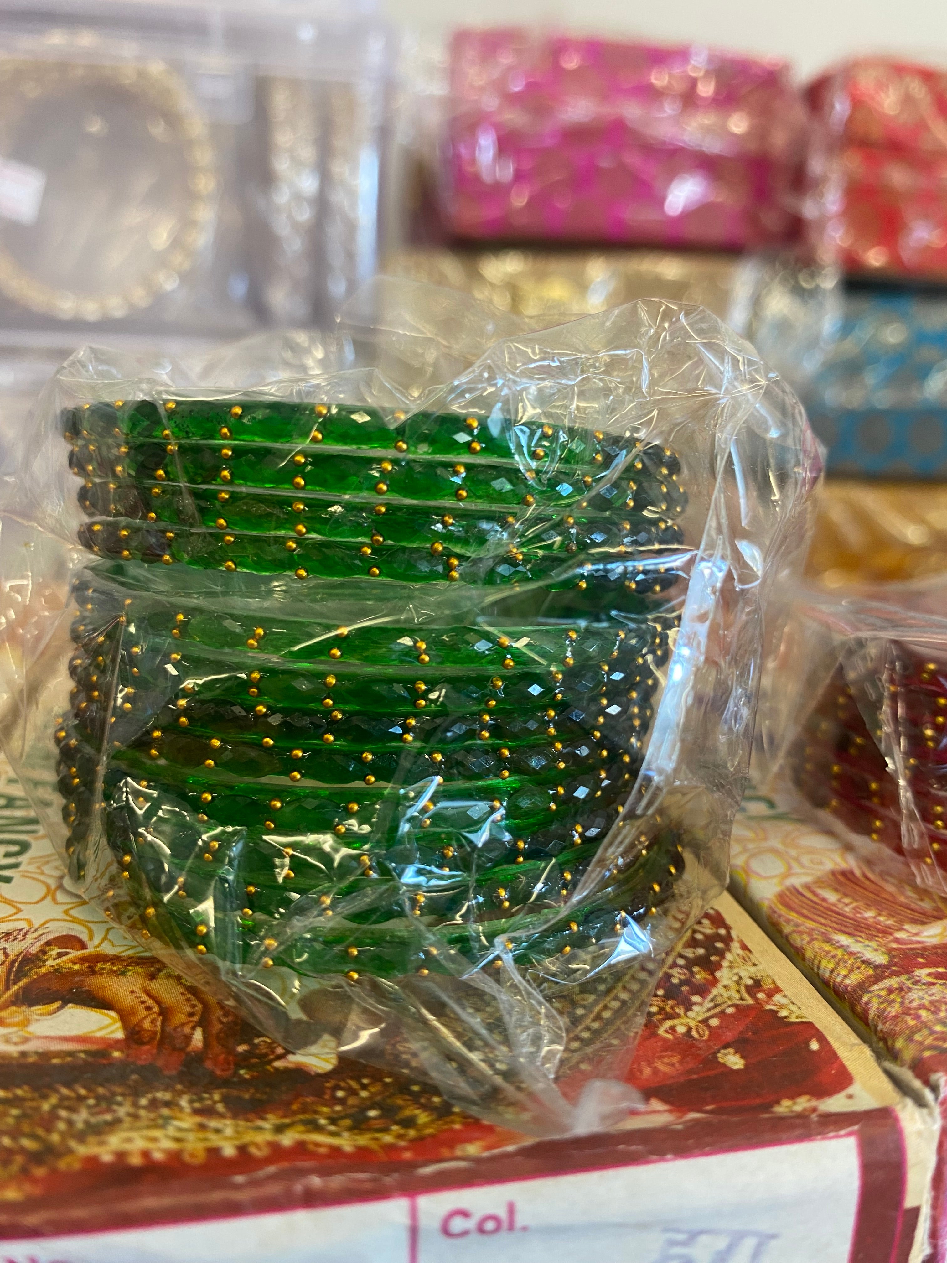 RAIN DROP GLASS BANGLES IN ALL SIZES ALL SIZE AVAILABE 2.2, 2.4, 2.6, 2.8