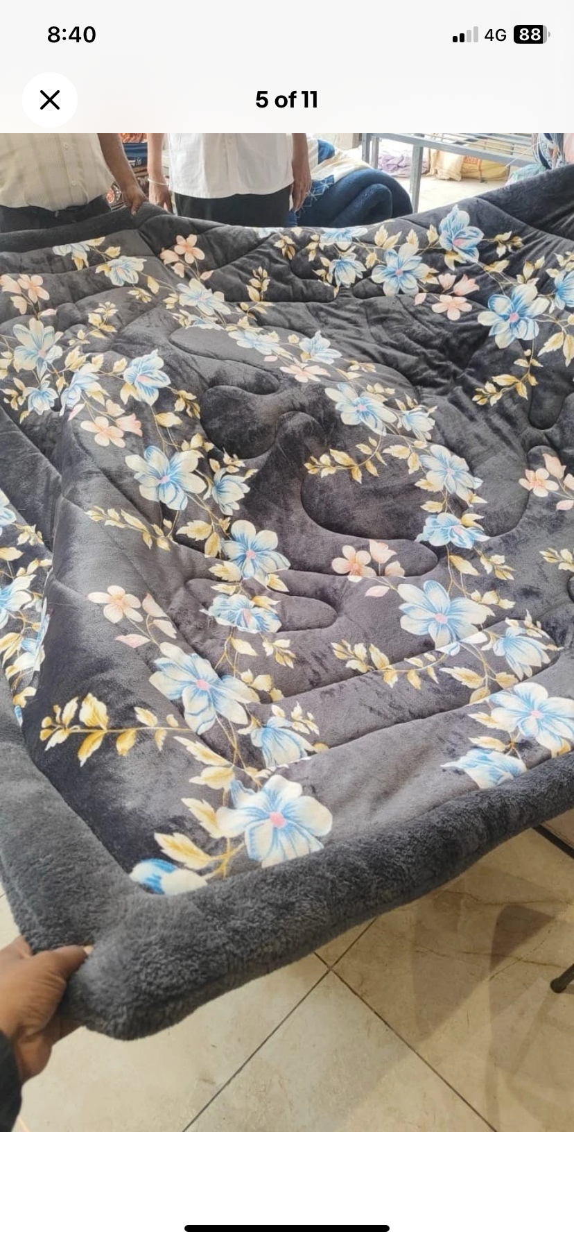 SUPER KING SIZE FIBRE QUILT WITHOUT BEDSHEET & PILLOW CASES