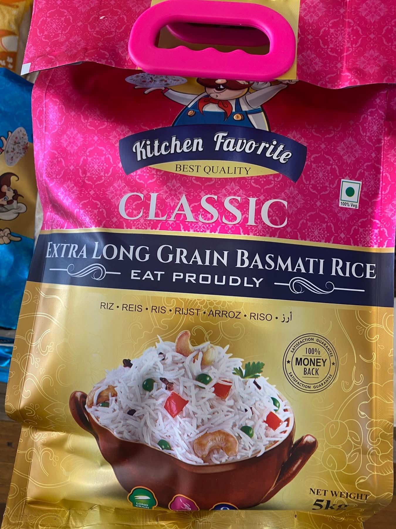 KITCHEN FAVORITE CLASSIC EXTRA LONG BASMATI RICE 5 KG