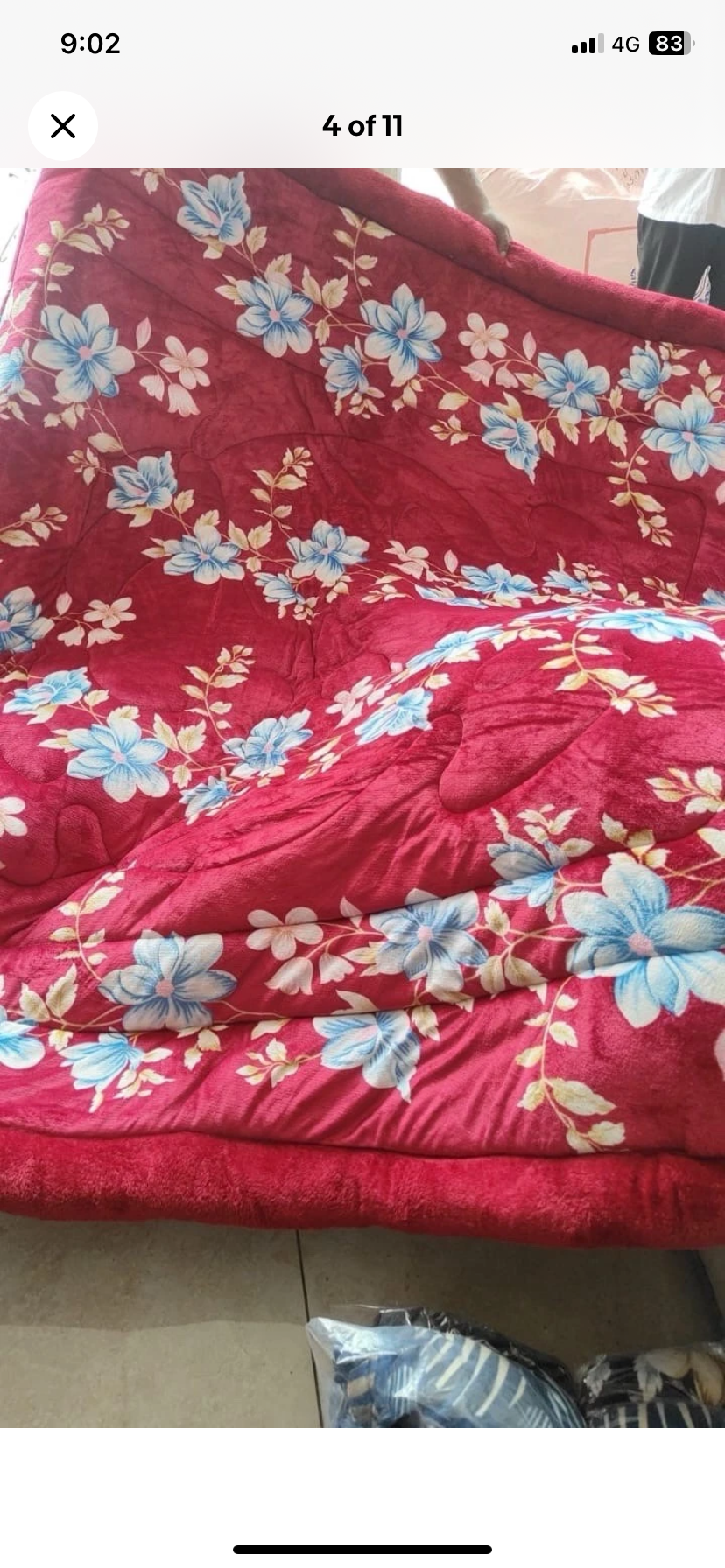 SUPER KING SIZE FIBRE QUILT WITHOUT BEDSHEET & PILLOW CASES