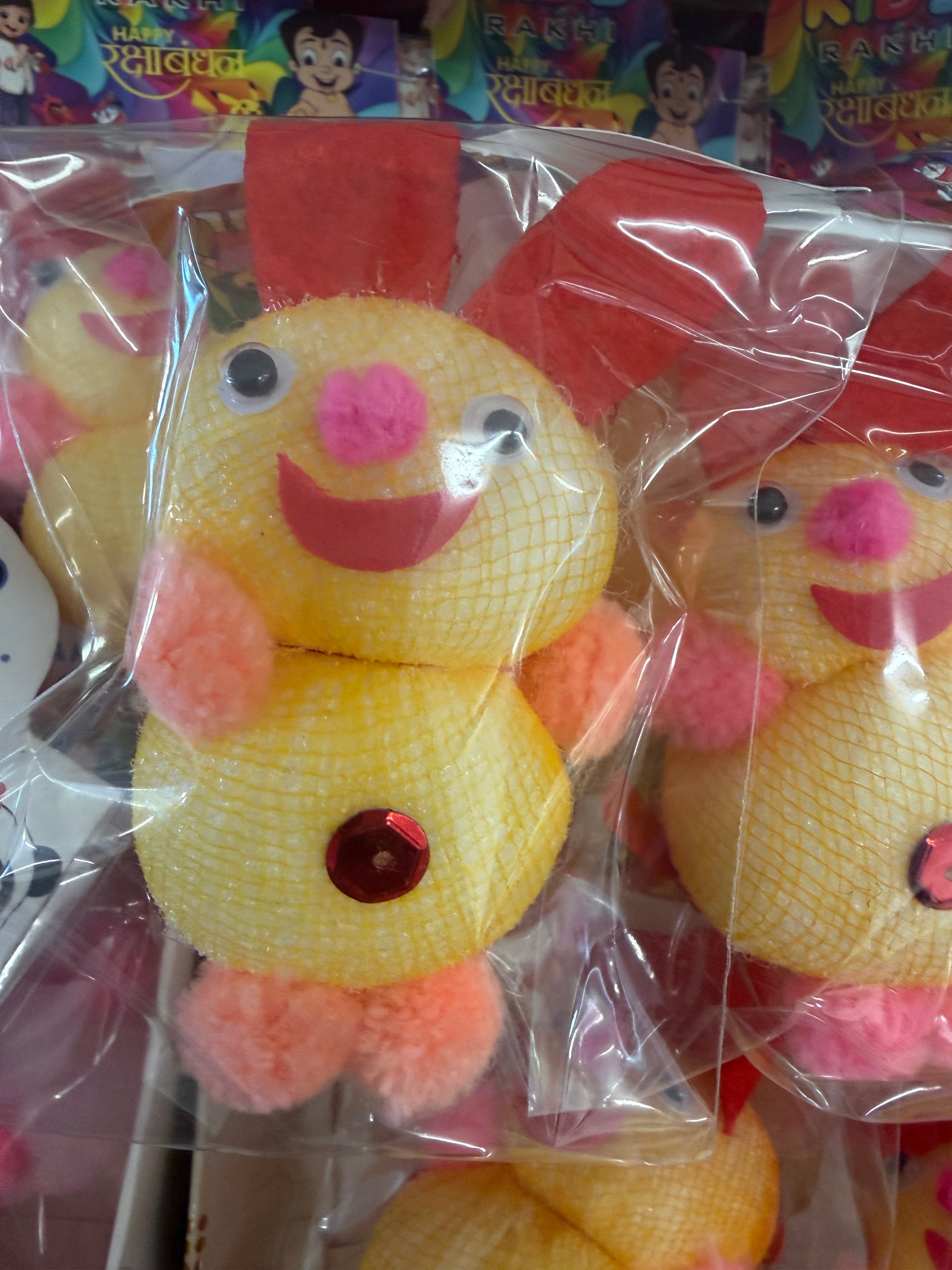 Kids Teddy Rakhi Yellow