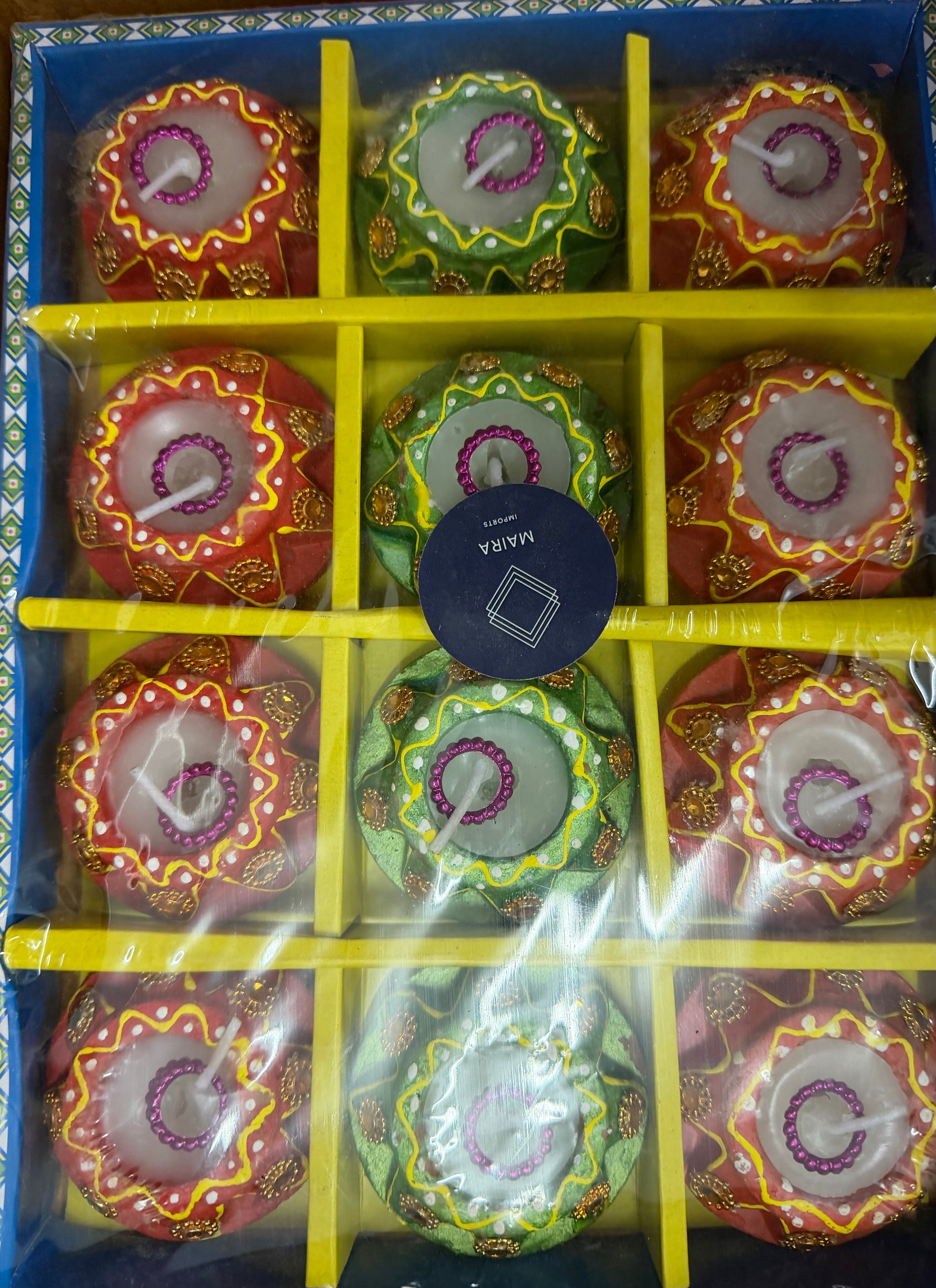 MATKI WAX DESIGNER DIYA  SET OF 12
