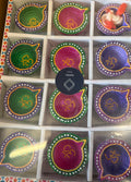 Designer multicolor diya set of 12