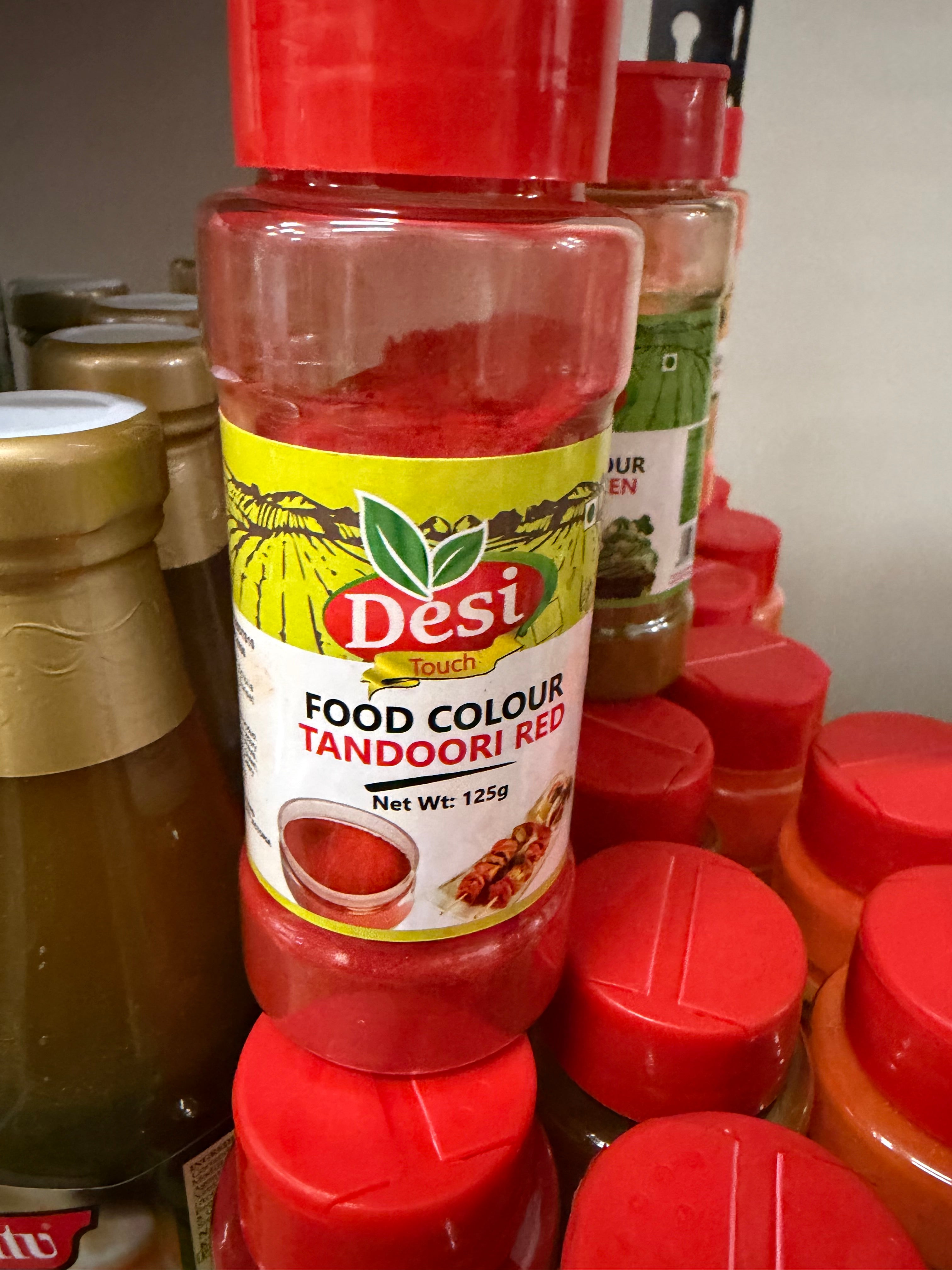 DESI TOUCH ORANGE RED FOOD COLOR 125 GM