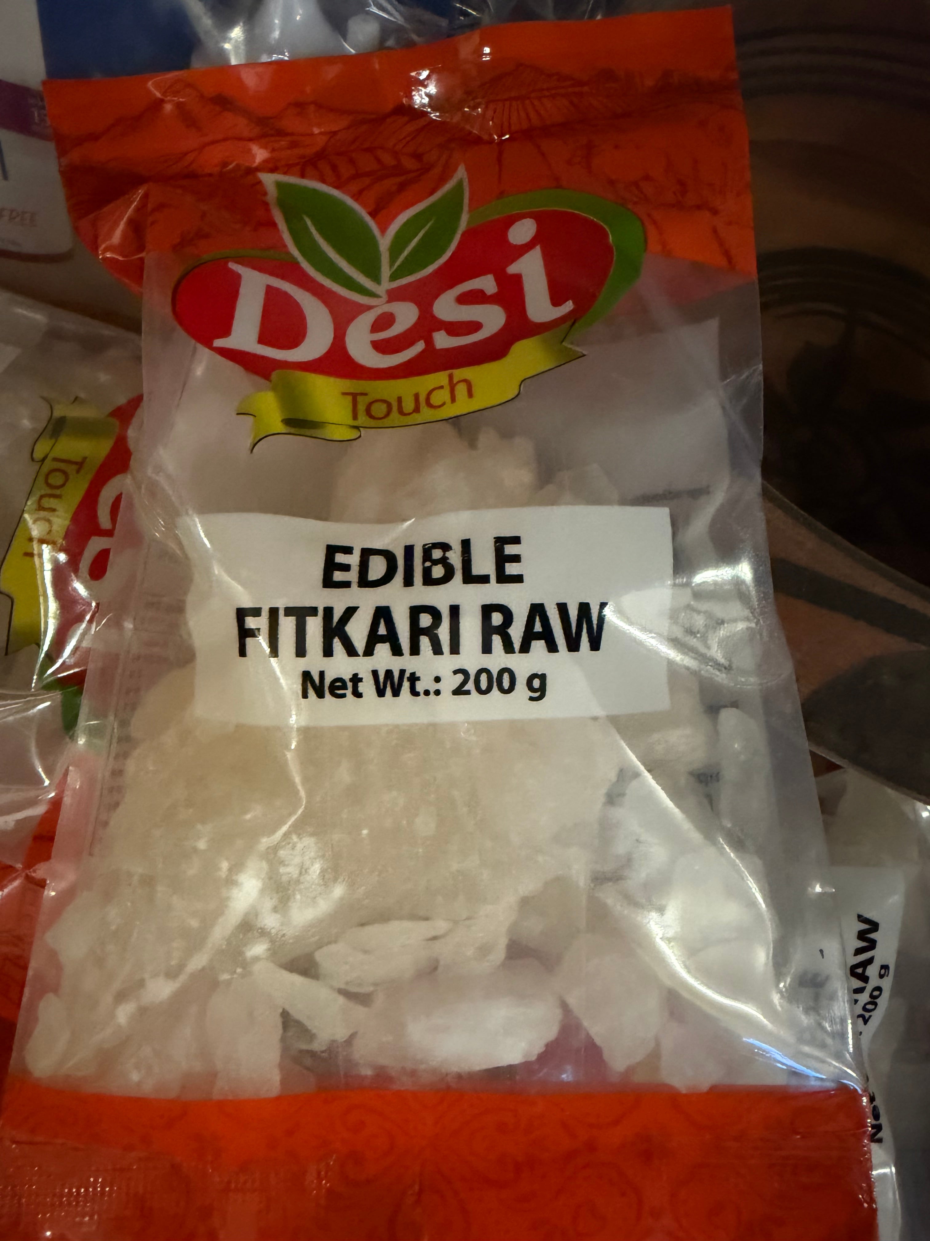 EDIBLE FITKARI RAW 200 GM