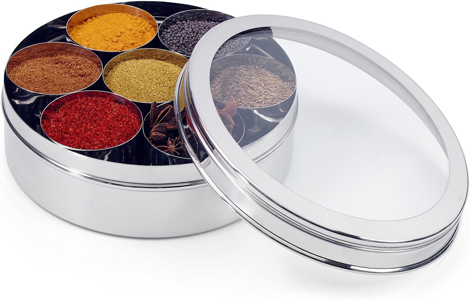 MASALA BOX WITH  7 BOWLS AND SPOON