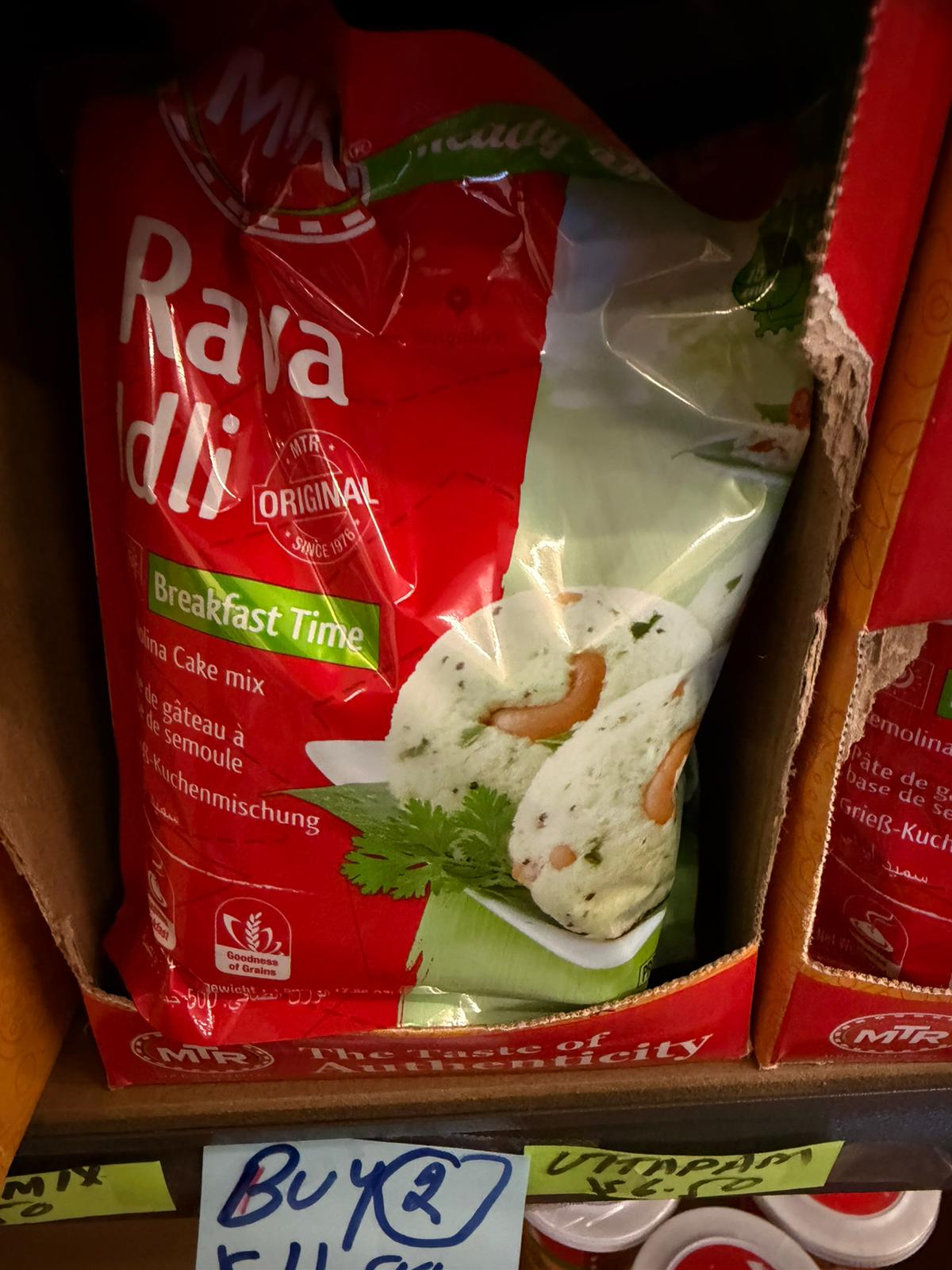 MTR RAVA IDLI MIX 500 GM BUY 2 PACK