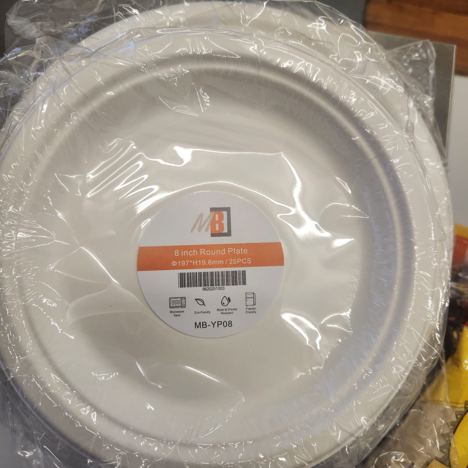 ROUND PLATES 8 INCH DISPOSABLE