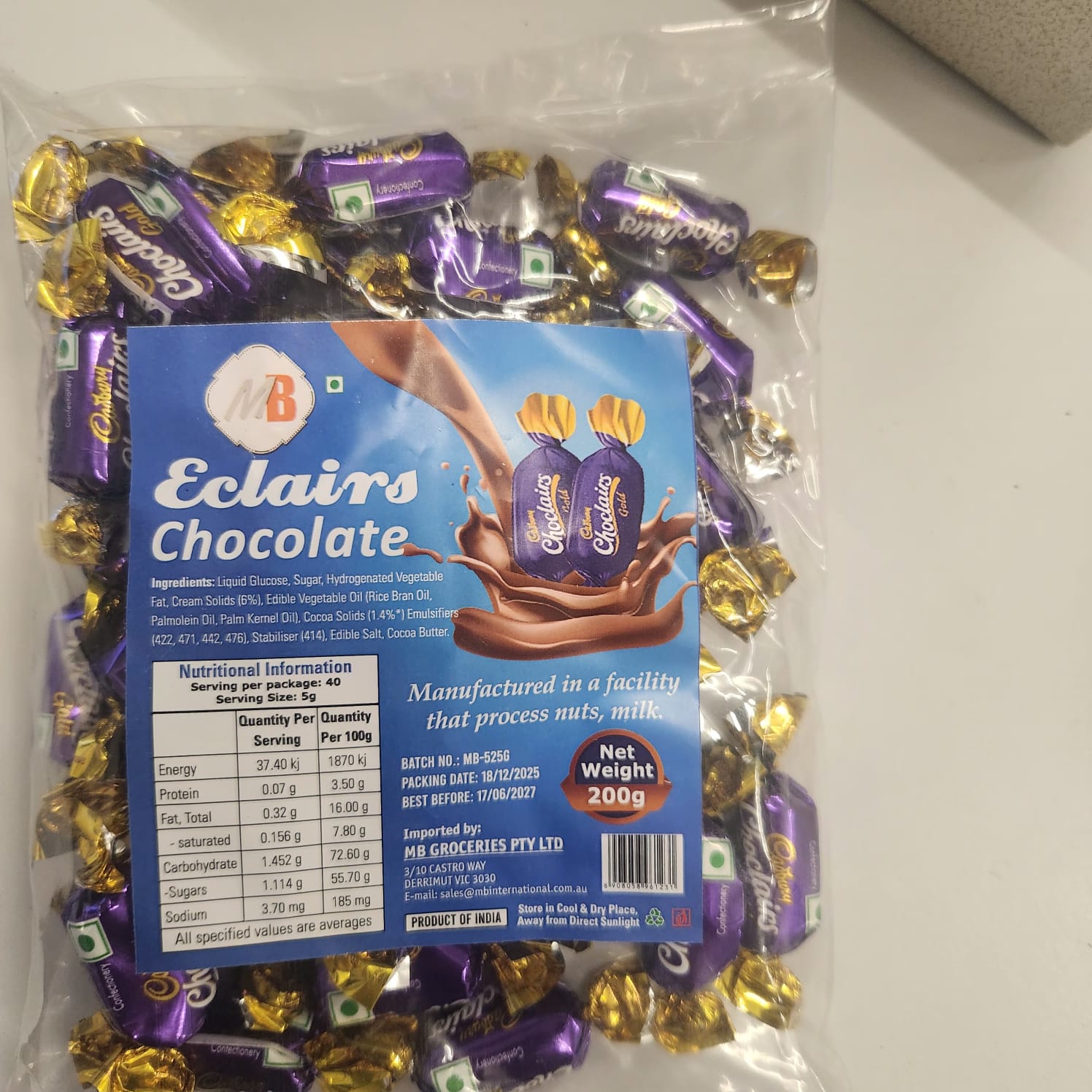 CADBURY ECLAIRS CANDIES 200 GM