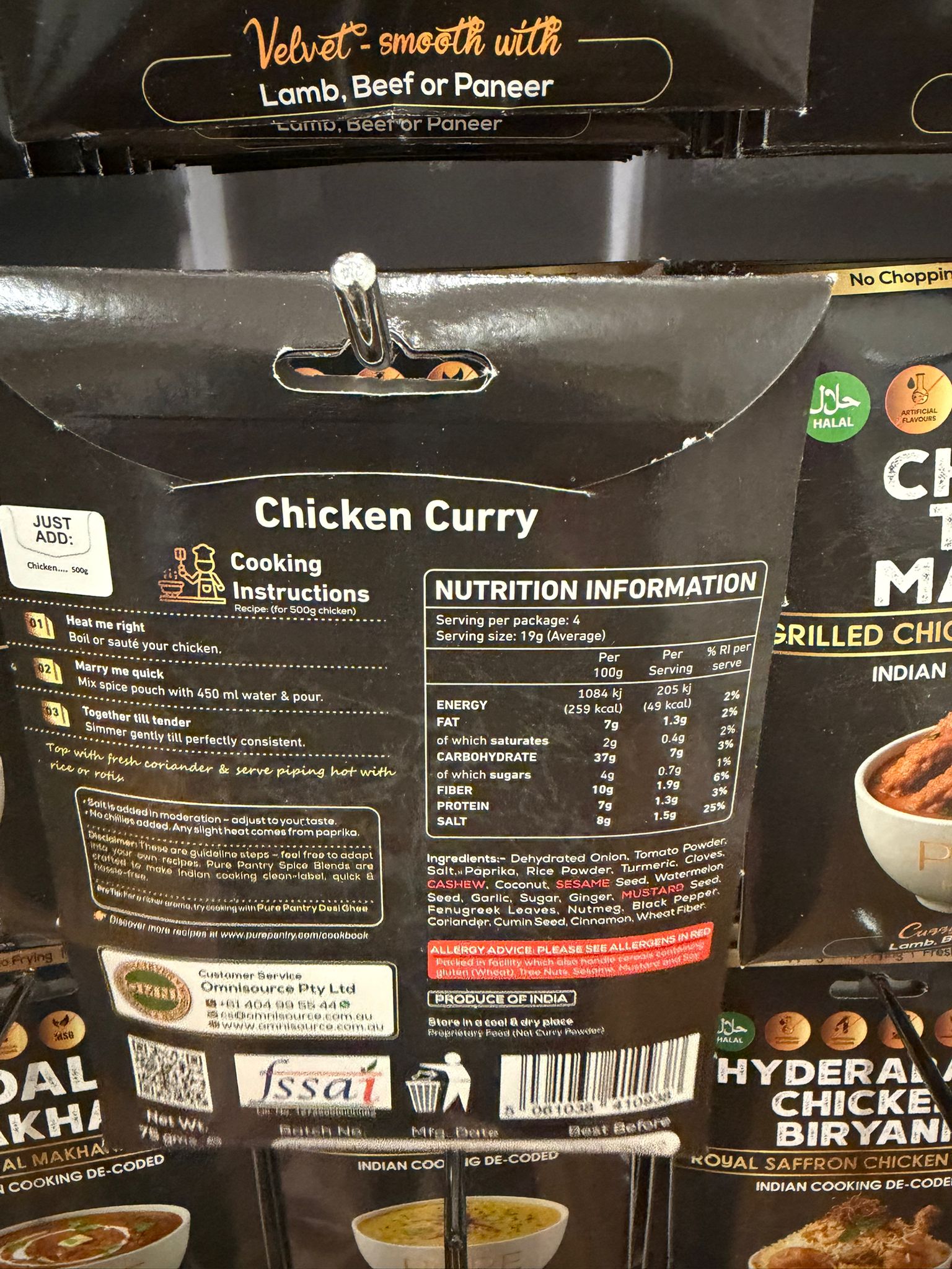 PURE PANTRY CHICKEN CURRY MIX 60 GM