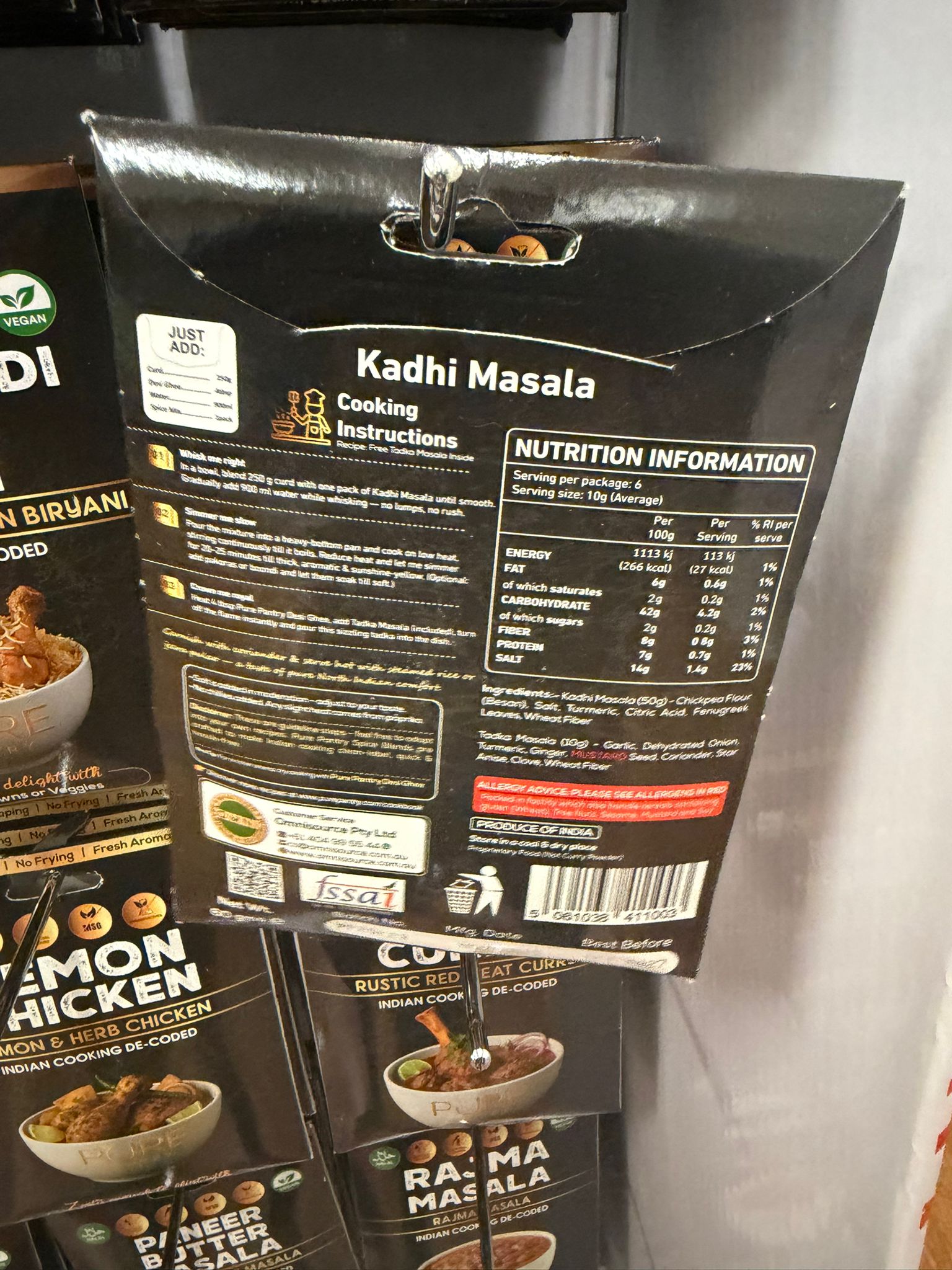 PURE PANTRY KADHI MASALA MIX 60 GM