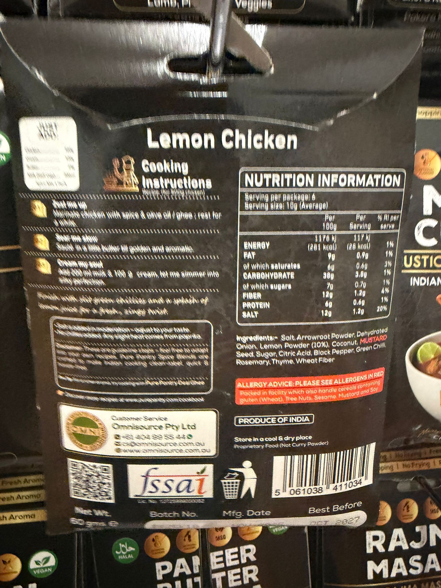 PURE PANTRY LEMON CHICKEN MIX 60 GM