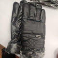 LEATHER GLOVES WITH FURR UNISEX FREE SIZE