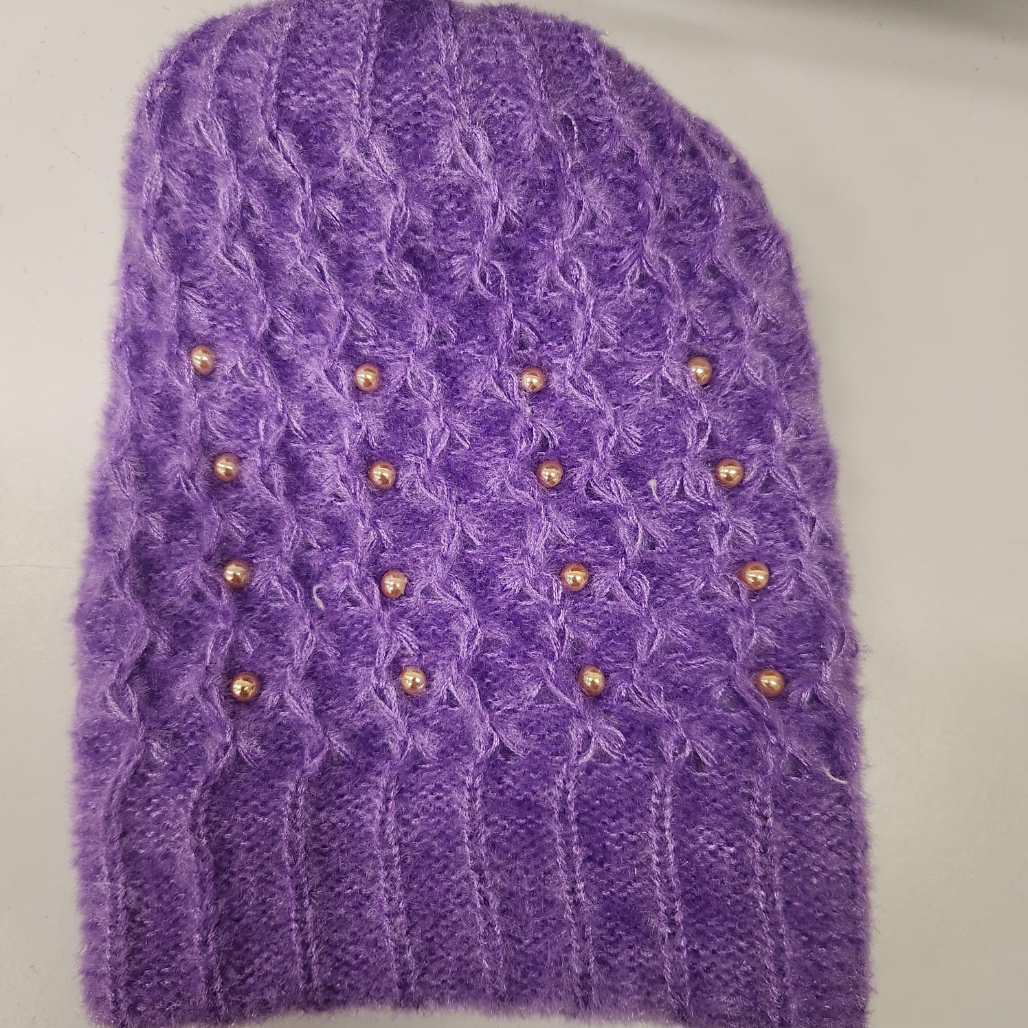 LADIES BEANIES WITH BEADS (FURR LINNING)