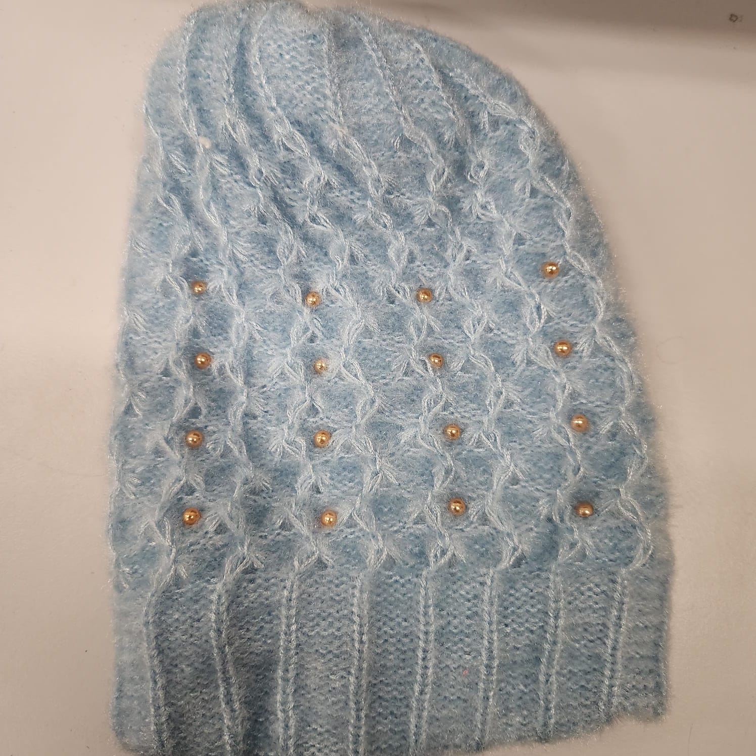 LADIES BEANIES WITH BEADS (FURR LINNING)
