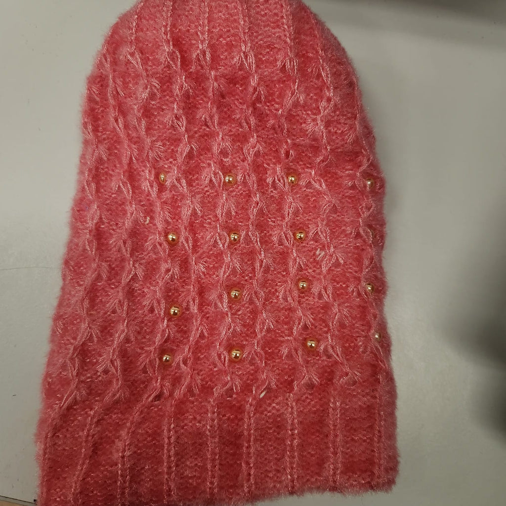 LADIES BEANIES WITH BEADS (FURR LINNING)