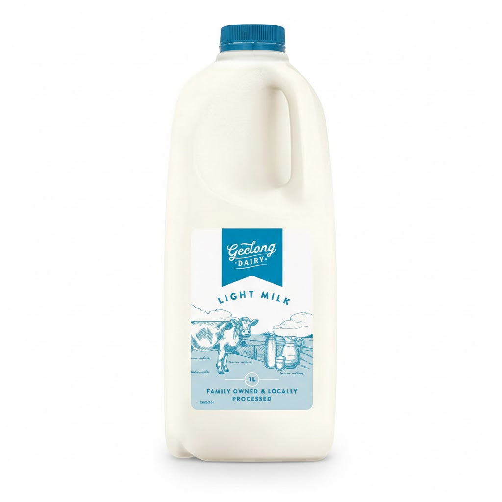 Geelong Dairy Lite Milk 1ltr