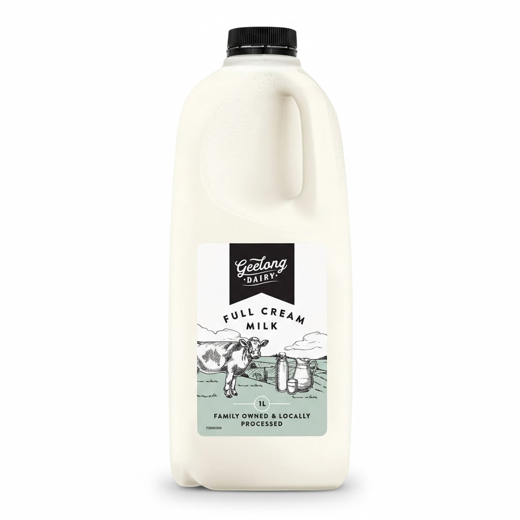 Geelong Dairy Full Cream Milk 1ltr
